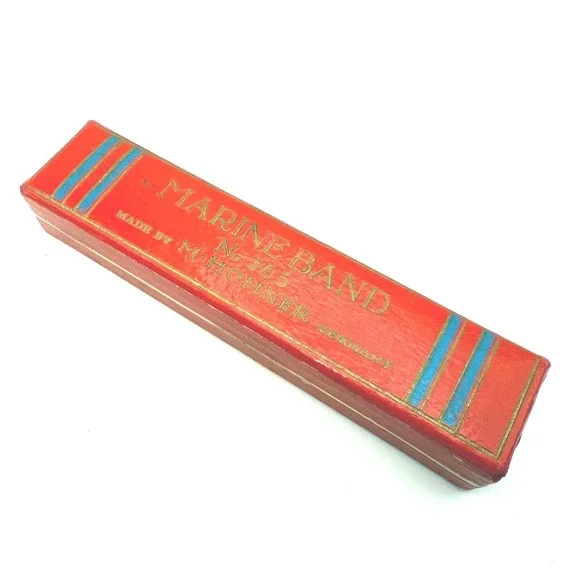 Vintage Hohner Marine Band No. 365 Harmonica‎ Germany w/ Original Box